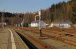 Der Wasserkran im Bf Johanngeorgenstadt; 22.03.2011