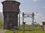 05.05.2013 Wittenberge ; lterer Wasserturm des ehem. Bw (heute Historischer Lokschuppen) und Besandung