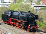 Die Dampflokomotive 01 150 im April 2014 in Dresden.