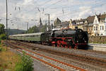 01 118 der Historischen Eisenbahn Frankfurt auf ihrer großen Abschiedsfahrt am 03.08.2019, hier in Remagen 