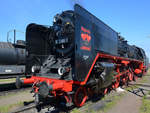Die Dampflokomotive 01 2066-7 aus dem Jahr 1928 war Anfang Juni 2019 im Bayerischen Eisenbahnmuseum Nördlingen zu sehen.