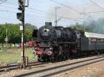 01 1066 der UEF bei der Einfahrt in den Bahnhof Amstetten /Wrtt.am 11.9.2010