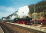 01 1100 war am 19.03.1988 mit einem Sonderzug in Eichstätt Bahnhof an der Stecke Treuchtlingen-Ingolstadt.