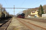 Am 02.04.16 fuhr der Frühlingsexpress von Dresden nach Cheb und zurück.
Es fuhren 01 0509-8 und 01 519 hier zu sehen in Dasnice/Tschechien.