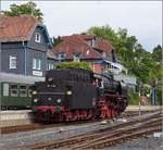 Bahnfest in Königstein. 01 118 rangiert in Königstein. Mai 2018.