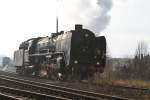 01 118 beim Umsetzen im Bahnhof Groenlder am 30.