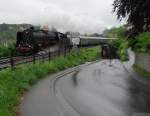 01 118 der Frankfurter historischen Eisenbahn auf Durchreise in Diez/Lahn.