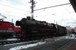 BR 01-1066 auf einen Besuch anllich einer Adventfahrt der Eisenbahnfreunde Ulm , in Salzburg.