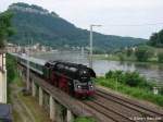 01 509 mit einem Sonderzug nach Prag am 12.06.2010 in Knigstein