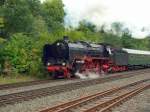 Baureihe 01 / Baureihe 001 : 001 066 mit Sonderzug bei der Einfahrt in den Bahnhof Neuenmarkt-Wirsberg am 20.09.2008