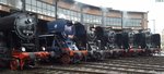 52 8154-8, 498 104, 475 111, 50 3501, 01 2118-6 und 01 137 in Dresden beim 8. Dampfloktreffen am 15.04.2016