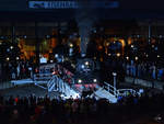 Die Dampflokomotive 03 1010-2 während der Nachtfotoparade im Eisenbahnmuseum Dresden.