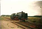 Die 03 001 dampft am 31.08.1996 durch Teschenhagen.An diesen Tag hatte ich auf der Blockstelle Dienst und wute daher auch die Durchfahrtszeit und konnte mich auch mit meiner Kamera in Position begeben.