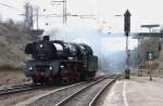 Eine dampfende Überraschung aus Richtung Süden kam am 23.03.2014 in Form von 03 1010 gen Osten durch Eichenberg.