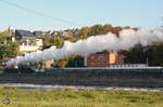 Ein Sonderzug mit der 03 1010 besucht das Eisenbahnmuseum Bochum. (Aufnahme vom 29.10.2016)