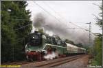 Am 20.09.08 war  Edelrenner  18 201 mit einem Sonderzug von Nossen nach Neuenmarkt-Wirsberg zum Jubilum  160 Jahre Schiefe Ebene  unterwegs. Auf diesem Bild dampft der Zug durch Chemnitz-Reichenbrand in Richtung Zwickau.