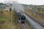 18 201 durchfhrt auf der Rckfahrt von Leipzig nach Berlin Bitterfeld. Fotografiert am 03.10.09.