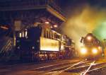 BR 35 113 und im Hintergrund 41 1144 beim Heizhausfest Hilbersdorf im August 2005.