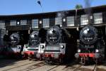 35 1028-6, 35 1074-0, 35 1097-1 und 52 8154-8 war bei den 3. Verkehrshistorische Tage in Gera zusehen. Foto 28.09.13  