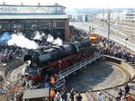 LDC-Lok 23 1019 (35 1019) zum Dampflokfest auf der Drehscheibe im BW Dresden-Altstadt; 21.03.2009  