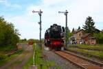 Bahnwelt Kranichstein beim Umsetzen 23 042 in Ober-Widdersheim (Wetterau) am 26.04.26