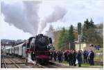 23 042 beim Dampfspektakel 2010 im Bhf. Gerolstein, 2.4.2010