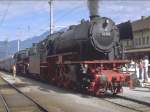  Dampf am Arlberg  Sonderzug mit 41 018 und 23 058 als Vorspannlok in Bludenz/ (Archiv P.Walter)