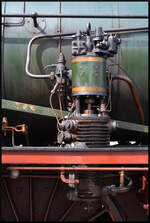 Detailaufnahme der preußischen Dampflokomotive 38 3199 (BayernBahn) am 07. September 2025 bei den XXVIII. Dampfloktagen im Werk Meiningen.