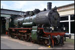 Die preußische Dampflokomotive 38 3199 (BayernBahn) am 07. September 2025 bei den XXVIII. Dampfloktagen im Werk Meiningen.