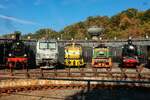 38 2267 (P8), DB 248 516, Henschel Opellok, RBH 003 (1200 003-7) & Hibernia 41-E im Eisenbahnmuseum Bochum Dahlhausen, September 2026.