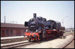 Die 381772 mit Wannentender war am 30.4.1993 keine Besonderheit im BW Lengerich Hohne der TWE. Sie war dort seinerzeit als Zuglok des Eisenbahn Kurier stationiert.