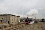 38 2267 kommt erstmals nach langer HU-Pause zu den Museumstagen wieder im Eisenbahnmuseum Bochum-Dahlhausen für Führerstandsmitfahrten zum Einsatz (29.04.2023) 