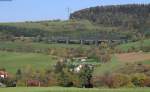 Posen 2455 und 86 333 (Schluss) mit dem Planzug +Sonderzug (Zollhaus Blumberg-Weizen) auf dem Biesenbachviadukt 19.10.13