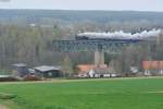 38 1301 mit ihrem Dampfsonderzug von Passau nach Dresden zum 6.Dresdner Dampfloktreffen.