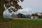 38 3101 bei typischer Herbststimmung zwischen Garching und Trostberg am 19.10.2008