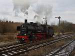 Die 38 1301 am 13.12.2009 bei einer Rangierfahrt in Eggenfelden. 