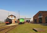 DB Museum 38 1182-5 und die EB 22  Lisa 2  am 06.04.2015 im Eisenbahnmuseum Arnstadt.