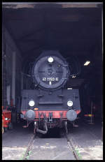 Eisenbahn Museum Nördlingen am 16.5.1999: Dampflok 411150-6 im Schuppen