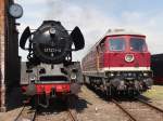 41 1231-4 und 130 101-9 hier in Staßfurt am 06.06.15 zum Eisenbahnfest.