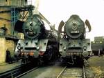Dampflok 41 1132-4 u.41 1159-7 1983 im BW Stassfurt/DDR  (Archiv P.Walter)