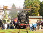 IGE Werrabahn-Eisenach 41 1144-9 am 02.10.2016 beim restaurieren bei der MaLowa in Benndorf.