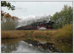 Eine Paradefotostelle im Werratal kurz nach Immelborn. 41 1144 mit ihrem Leerzug auf dem Weg nach Meiningen am 12.10.2007.