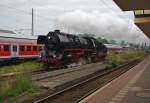 Der frhe Vogel fngt die erste Dampflok!:-) 41 1144-9 hat sich am Morgen des 04.09.2010 von Eisenach auf den Weg nach Meinigen gemacht! 