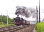 41 1144-9 Ausfahrt aus dem Bhf Naumburg/Saale Hbf mit einem speziellen Trafotransportzug