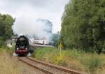 Am 21.09.13 fuhr der Elstertal-Express mit 41 1144 wieder von Gera nach Cheb und zurck. Hier zusehen in Bad Elster/V.