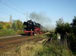 41 1144-9 mit dem Nordhäuser Express verlässt am Nachmittag des 19.10.14  die Südharzstadt Nordhausen in Richtung Erfurt.