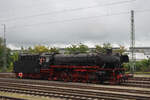 Dampflokomotive 41 018 (Dampflok-Gesellschaft München e.V.) wartet in Neustadt-Böbig auf weitere Dienste während des 175-jährigen Jubiläums der Eisenbahn in der Südpfalz.