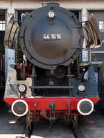 Die Dampflokomotive 44 1616 wurde 1942 gebaut und war Mitte September 2019 im Eisenbahnmuseum Heilbronn zu sehen.