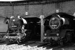 44 2398 und 50 3698 im Rundlokschuppen - Chemnitz-Hilbersdorf, 12.03.2022