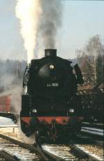 44 1616 Hechingen  Einfahrt von DB zu HZL Strecke ca. 1990